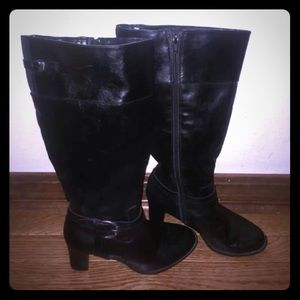 Lifestyle black heeled boots